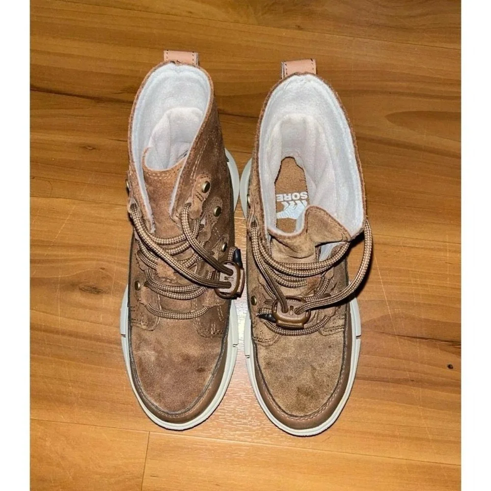 Kids Sorel Explorer Suede‎ Leather Lace-Up Boots